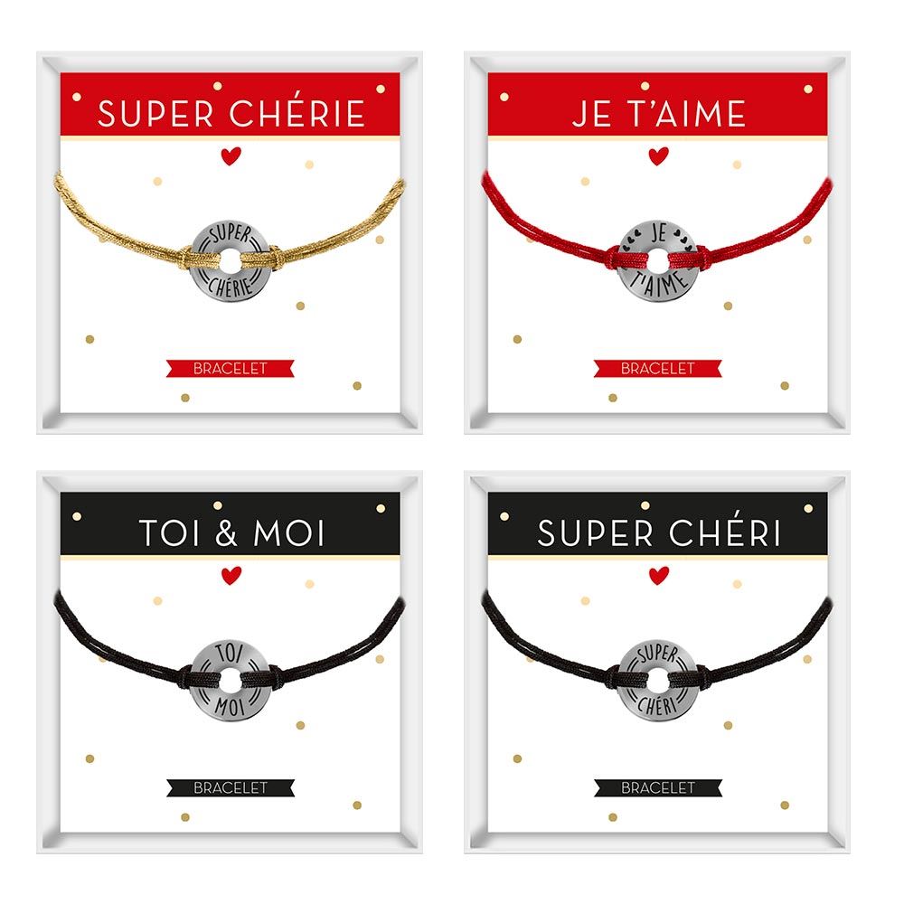 Bracelet amour 4mods /24pcs