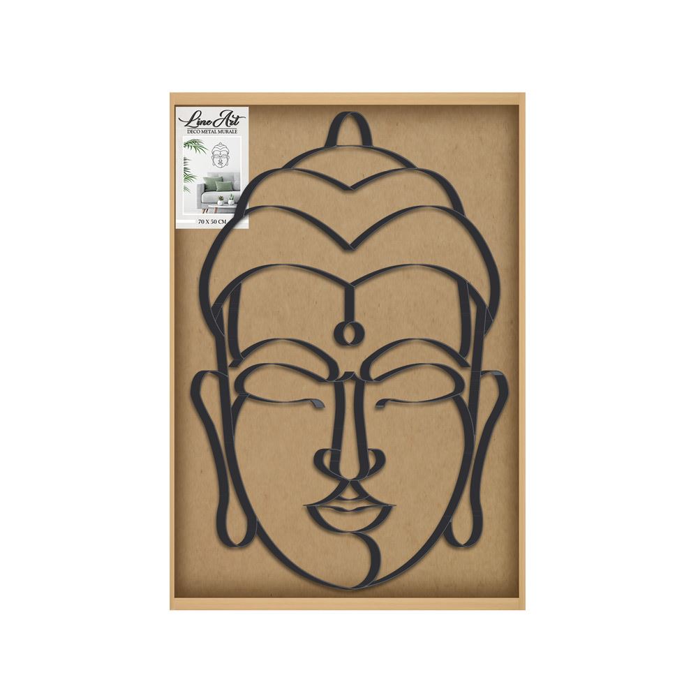 Deco metal tete bouddha