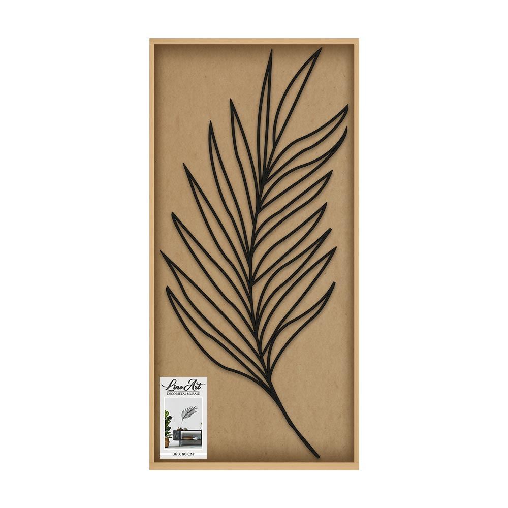 Deco metal feuille palmier/