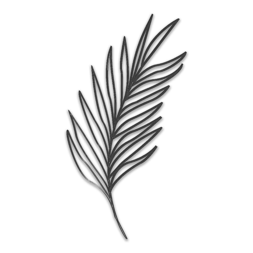 Deco metal feuille palmier/