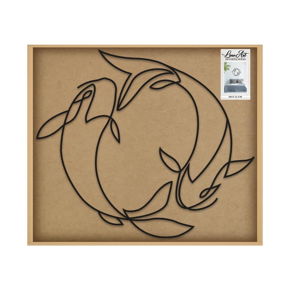 Deco metal carpes koi