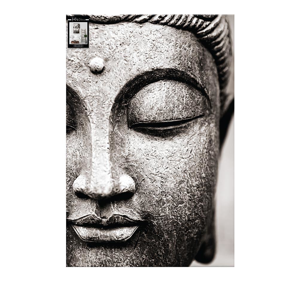 Toile tete bouddha 80x120cms