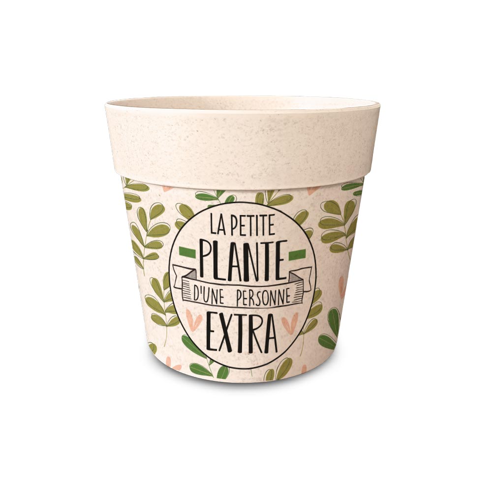 Pot/cache pot bambou "personne extra"