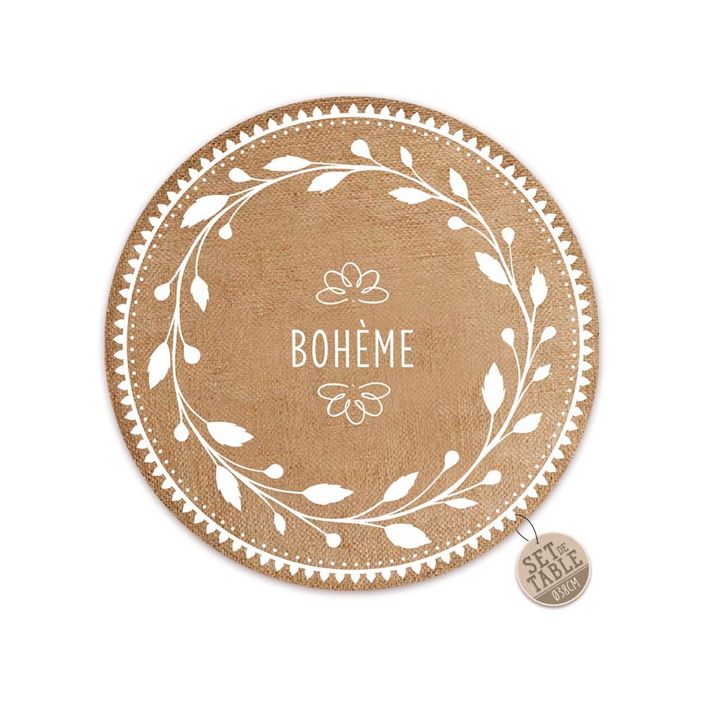 Set de table rond "boheme"