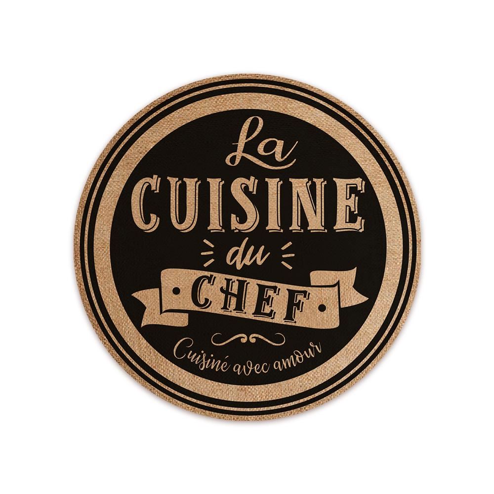 Set de table rond "cuisine chef"