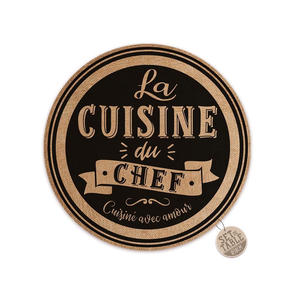 Set de table rond "cuisine chef"