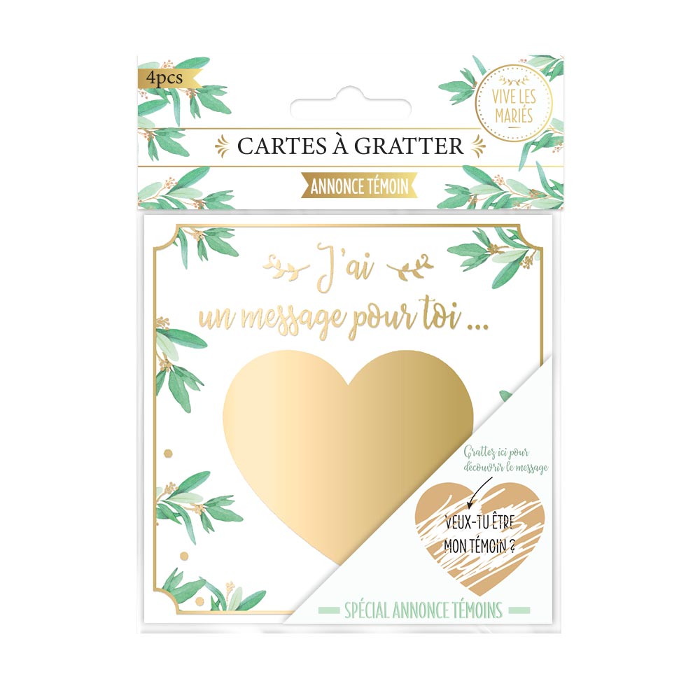 Pack 4 cartes annonces temoins