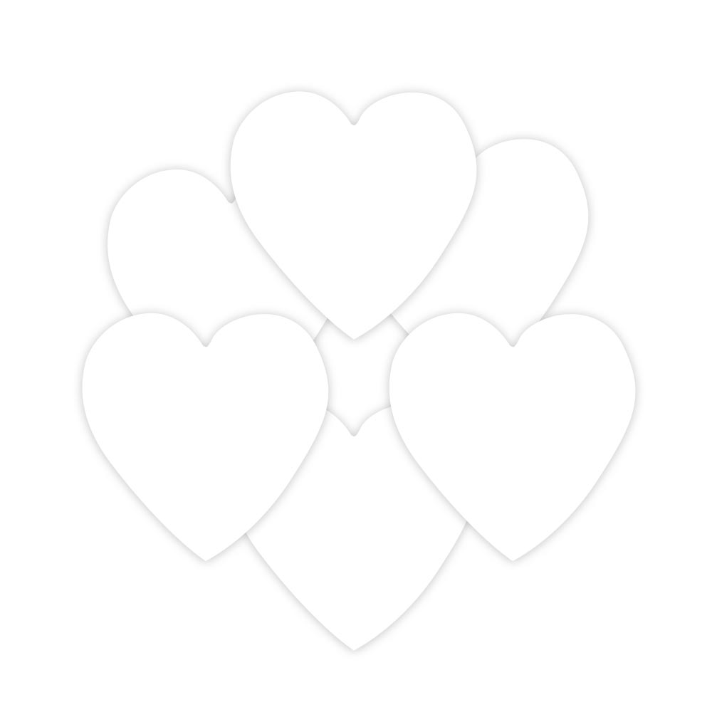 Sachet confettis coeurs blancs