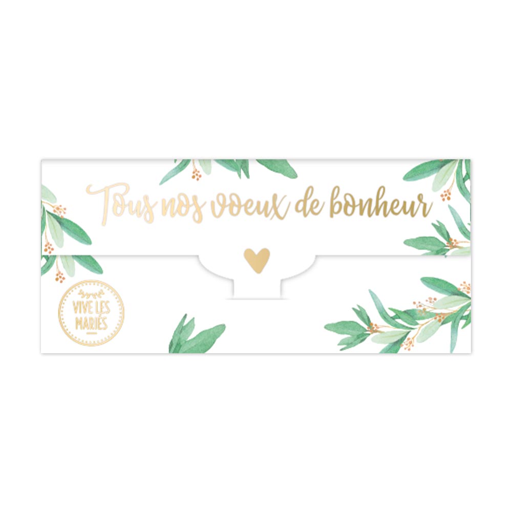 Carte porte-billet mariage