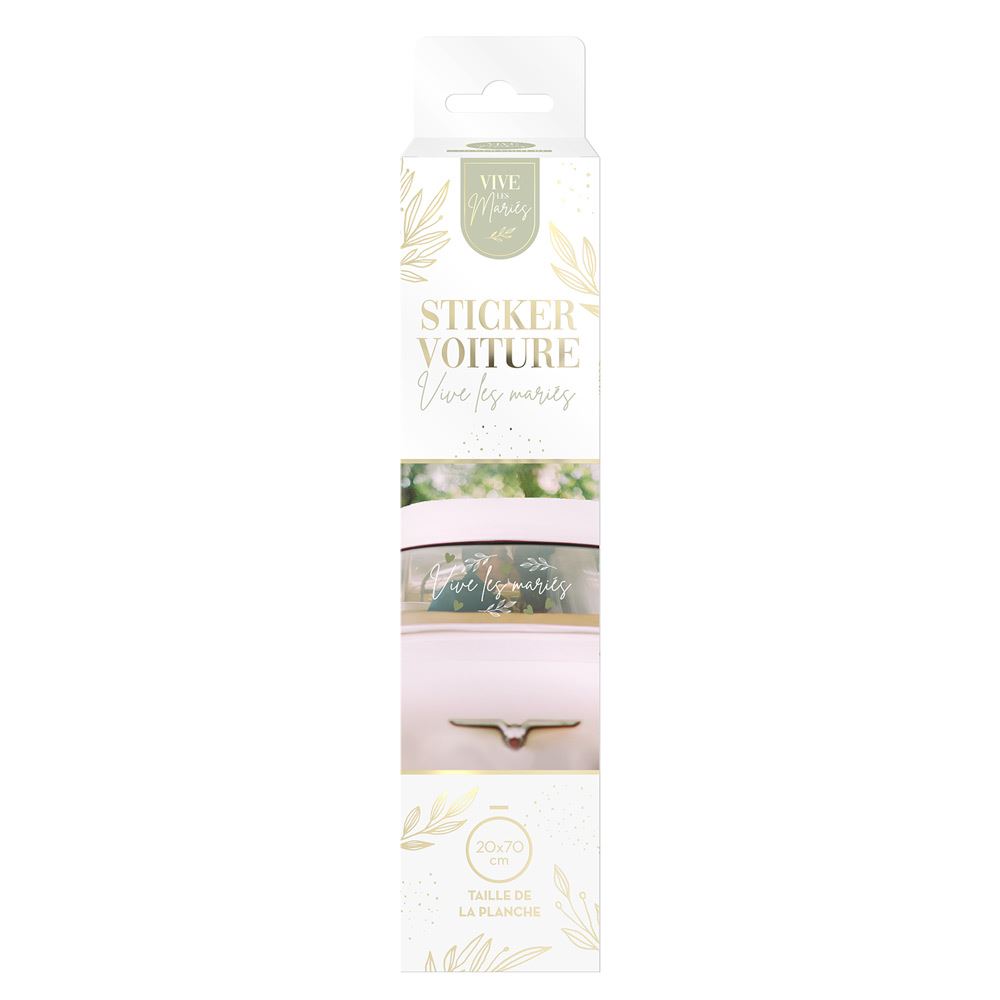Sticker voiture mariage
