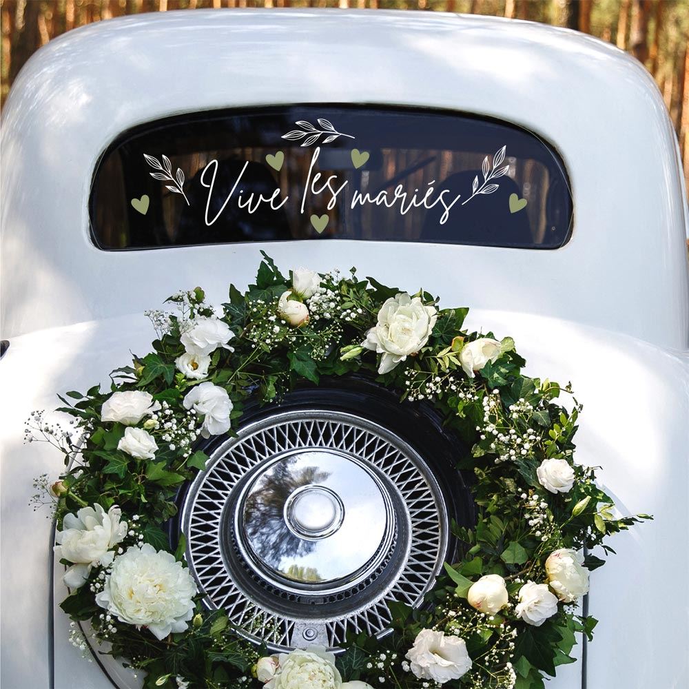 Sticker voiture mariage
