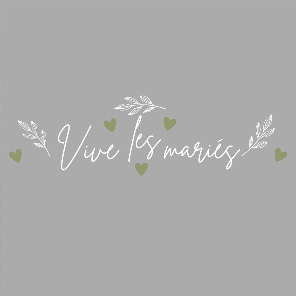Sticker voiture mariage
