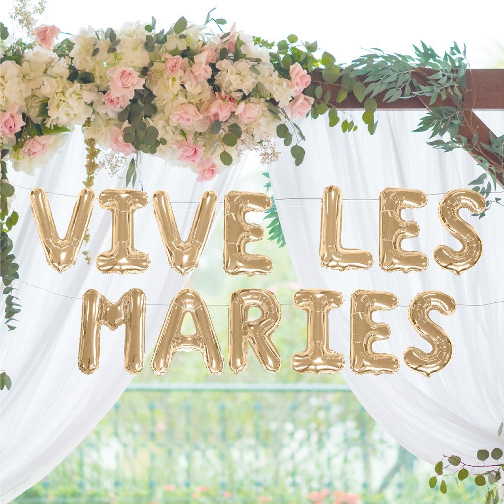 Guirlande ballon "vive les maries"
