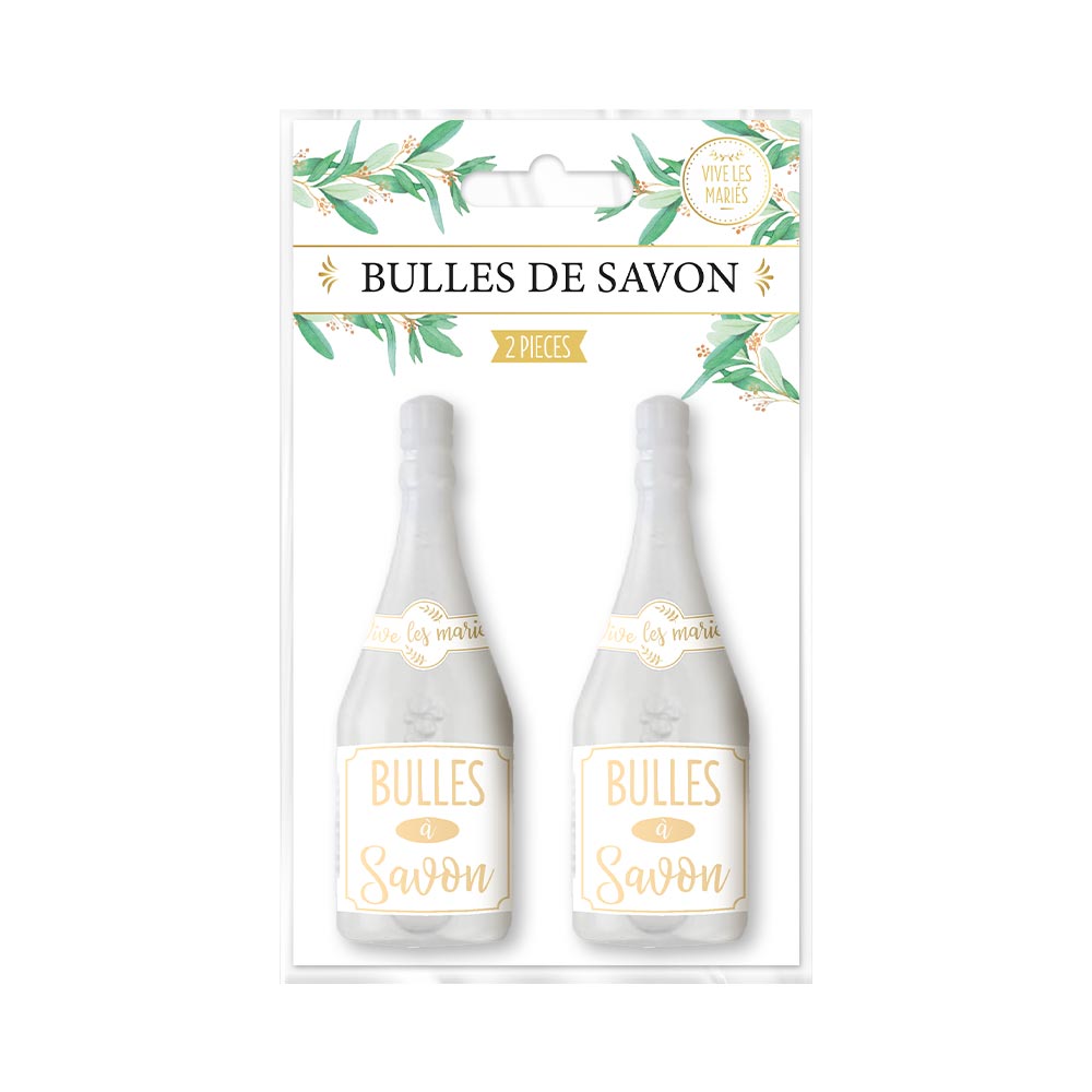 Pack 2 bouteilles bulles mariage