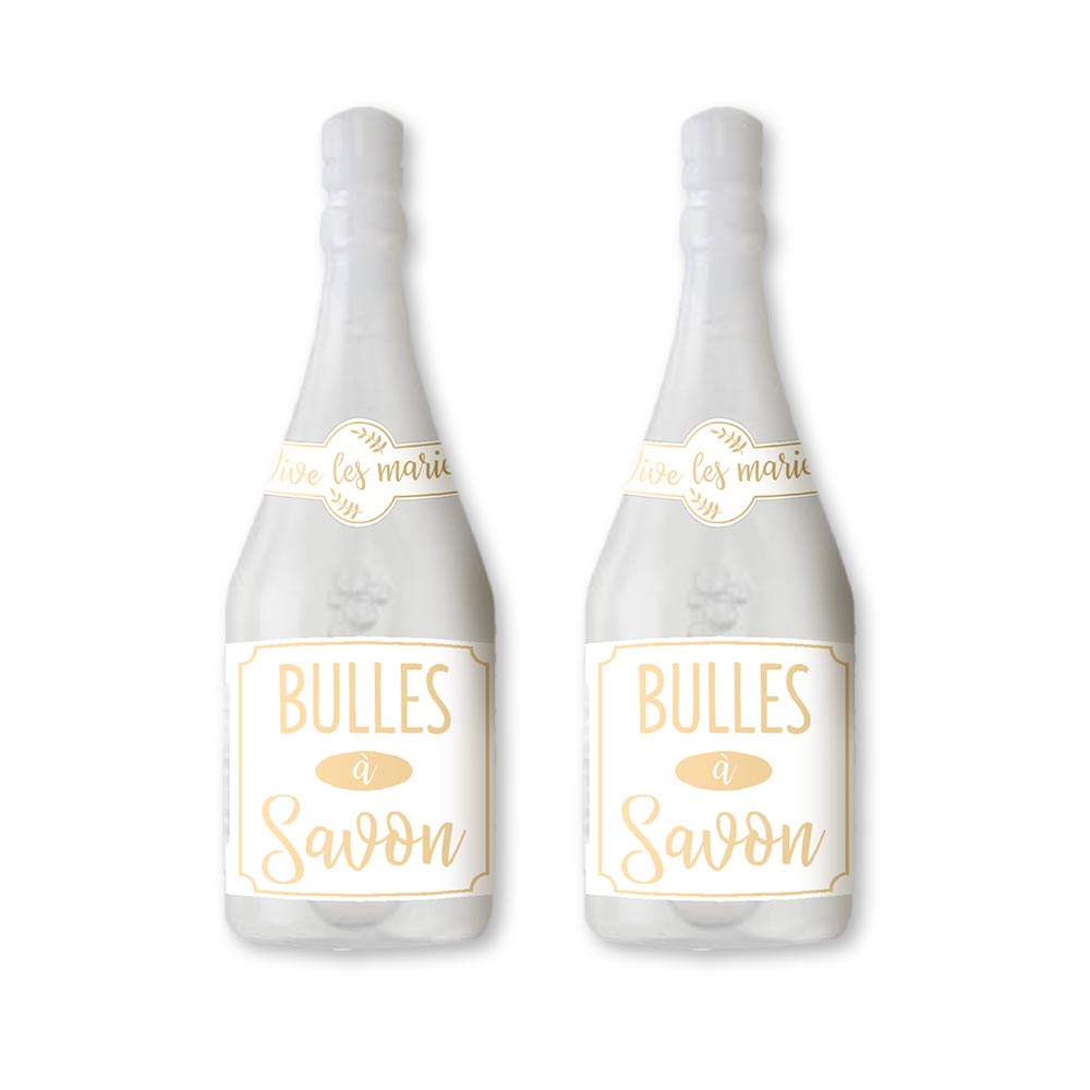 Pack 2 bouteilles bulles mariage