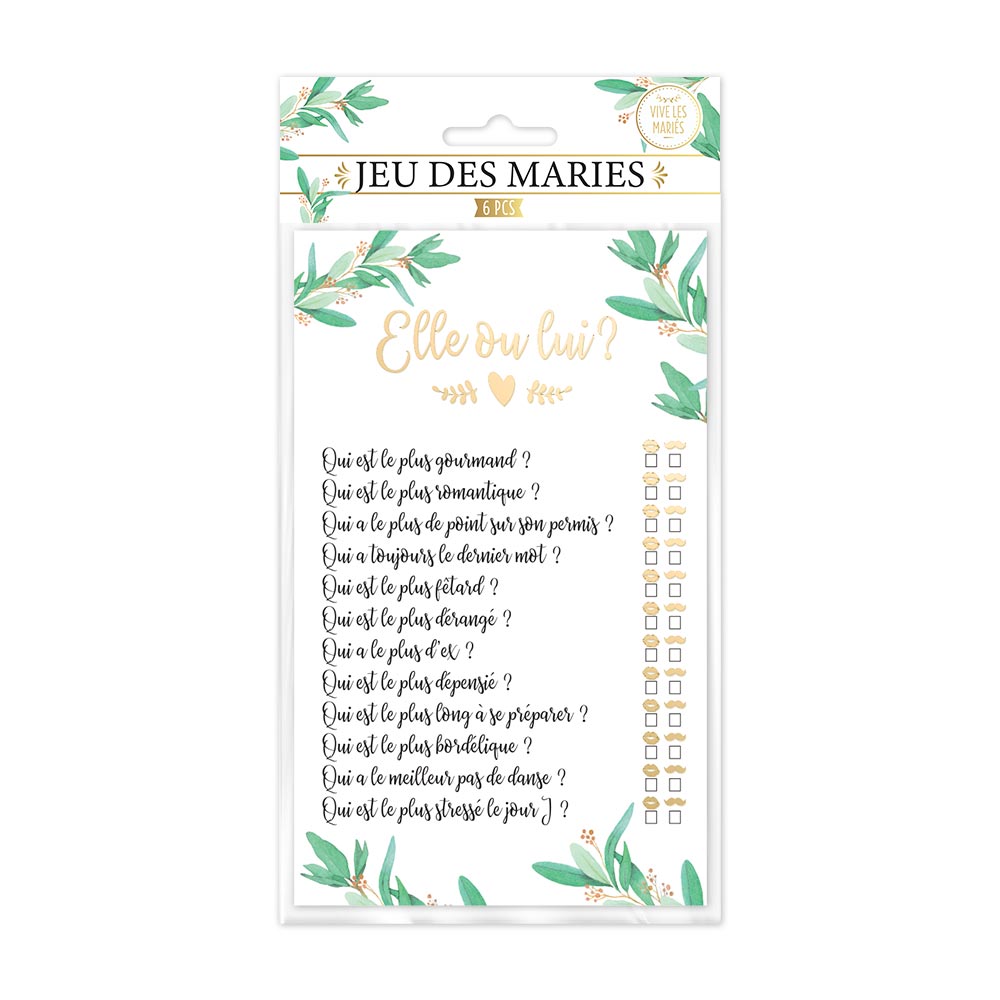 Jeu elle ou lui mariage