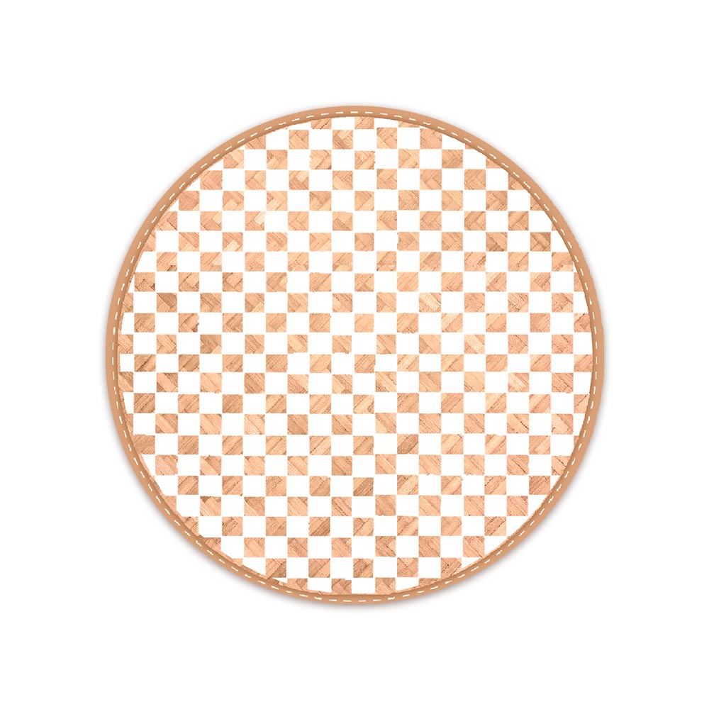 Set de table tresse carreaux blanc