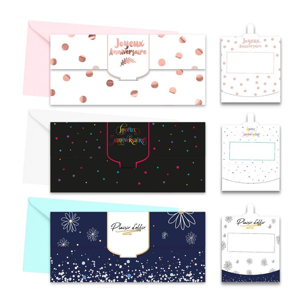 Enveloppe carte cadeau anniv 3mods