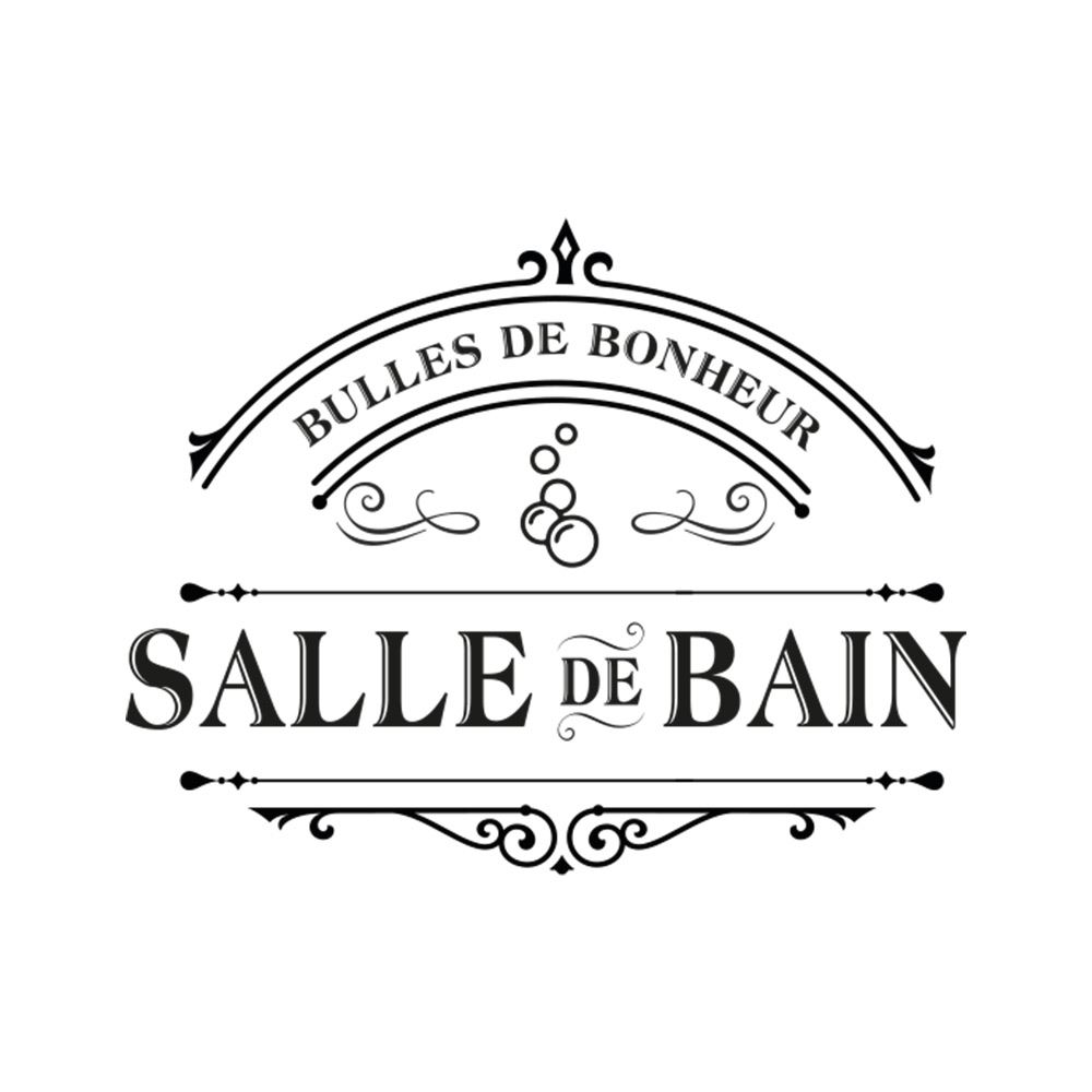 Sticker porte "salle de bain" bulles