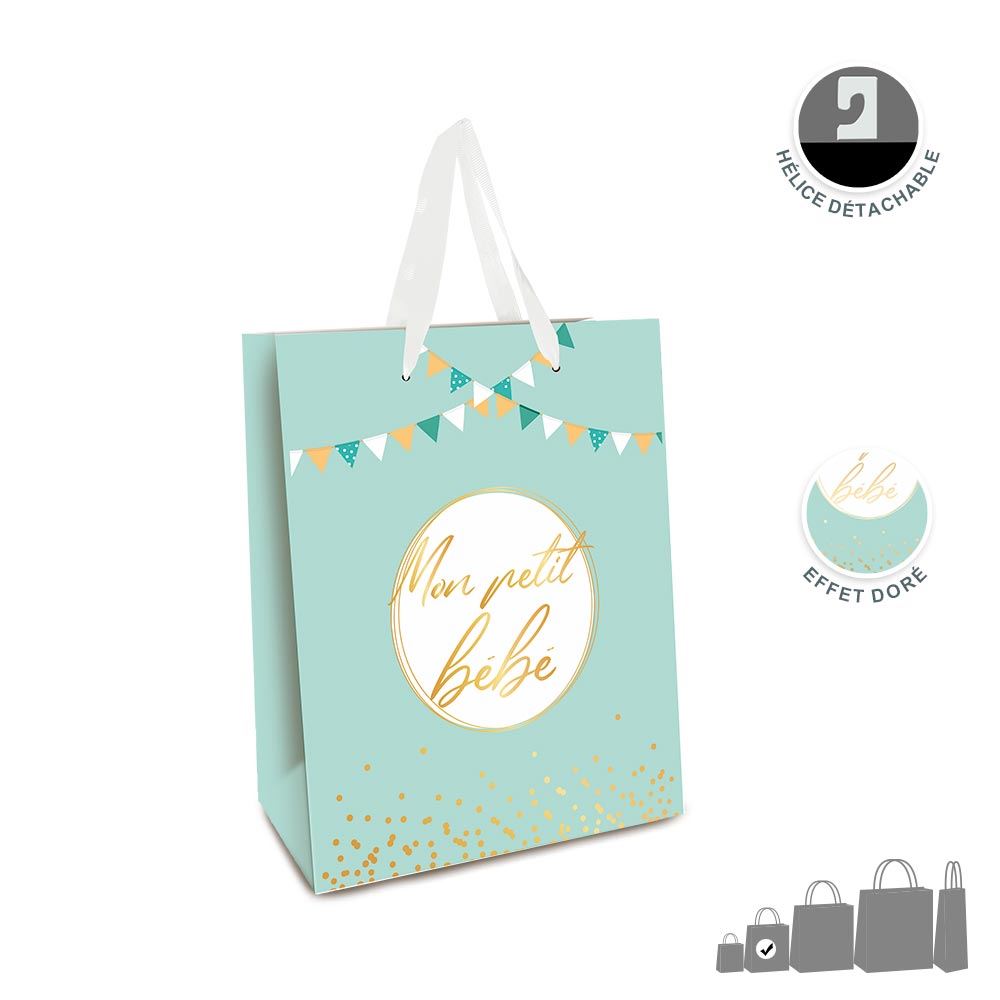 Pochette pm baby shower garcon