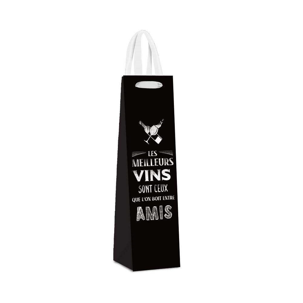 Pochette cadeau vin "les meilleurs vins..."