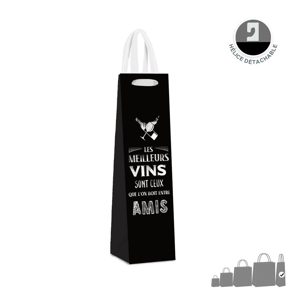 Pochette cadeau vin "les meilleurs vins..."