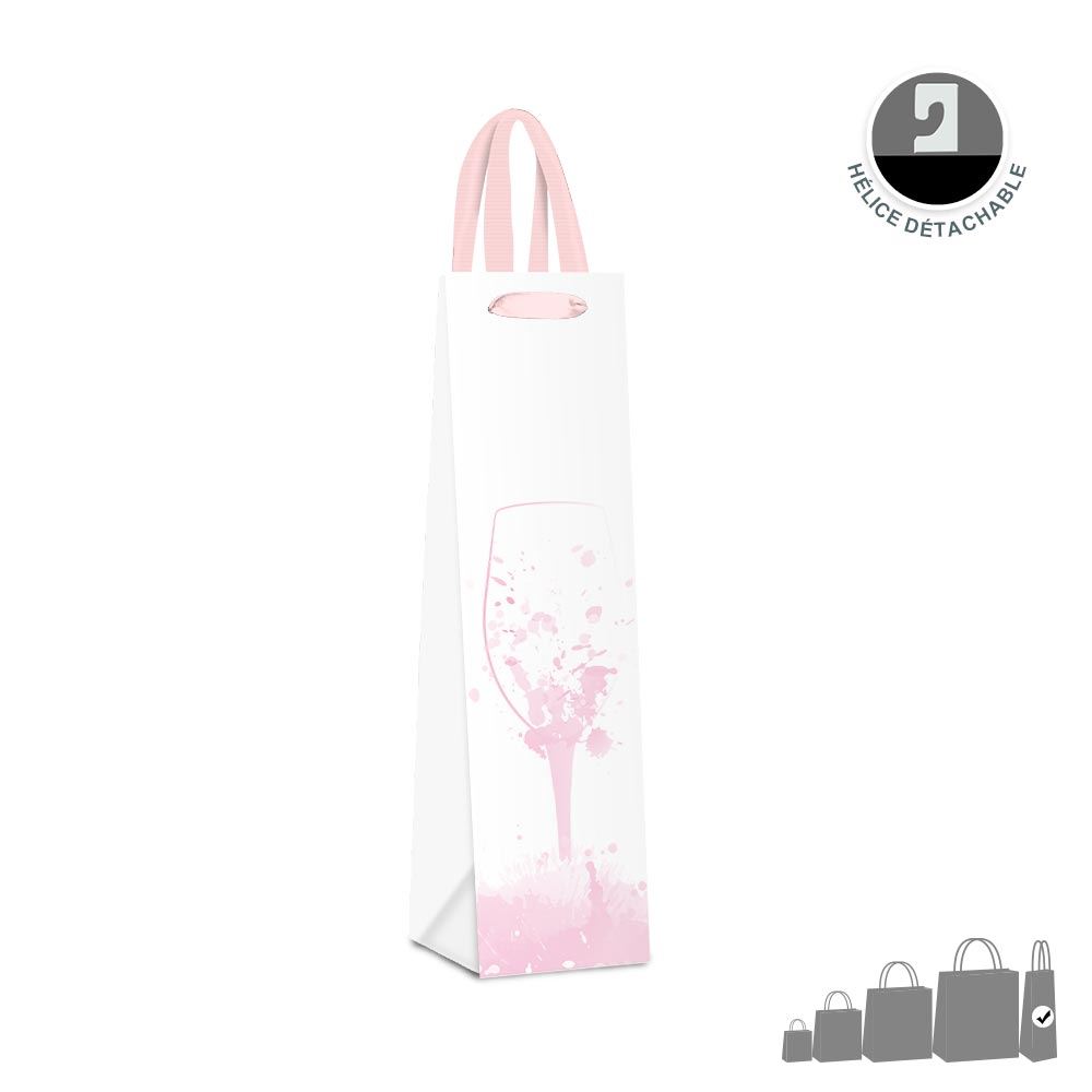 Pochette cadeau vin rose