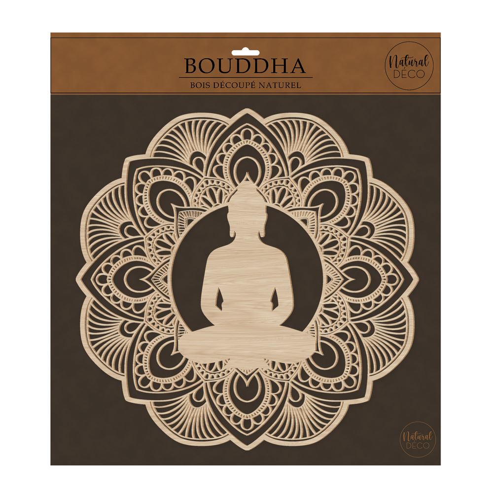 Bouddha mandala deco bois