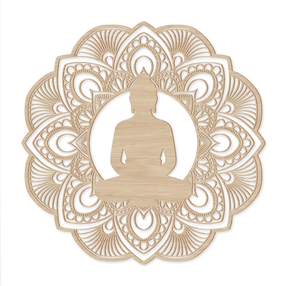 Bouddha mandala deco bois