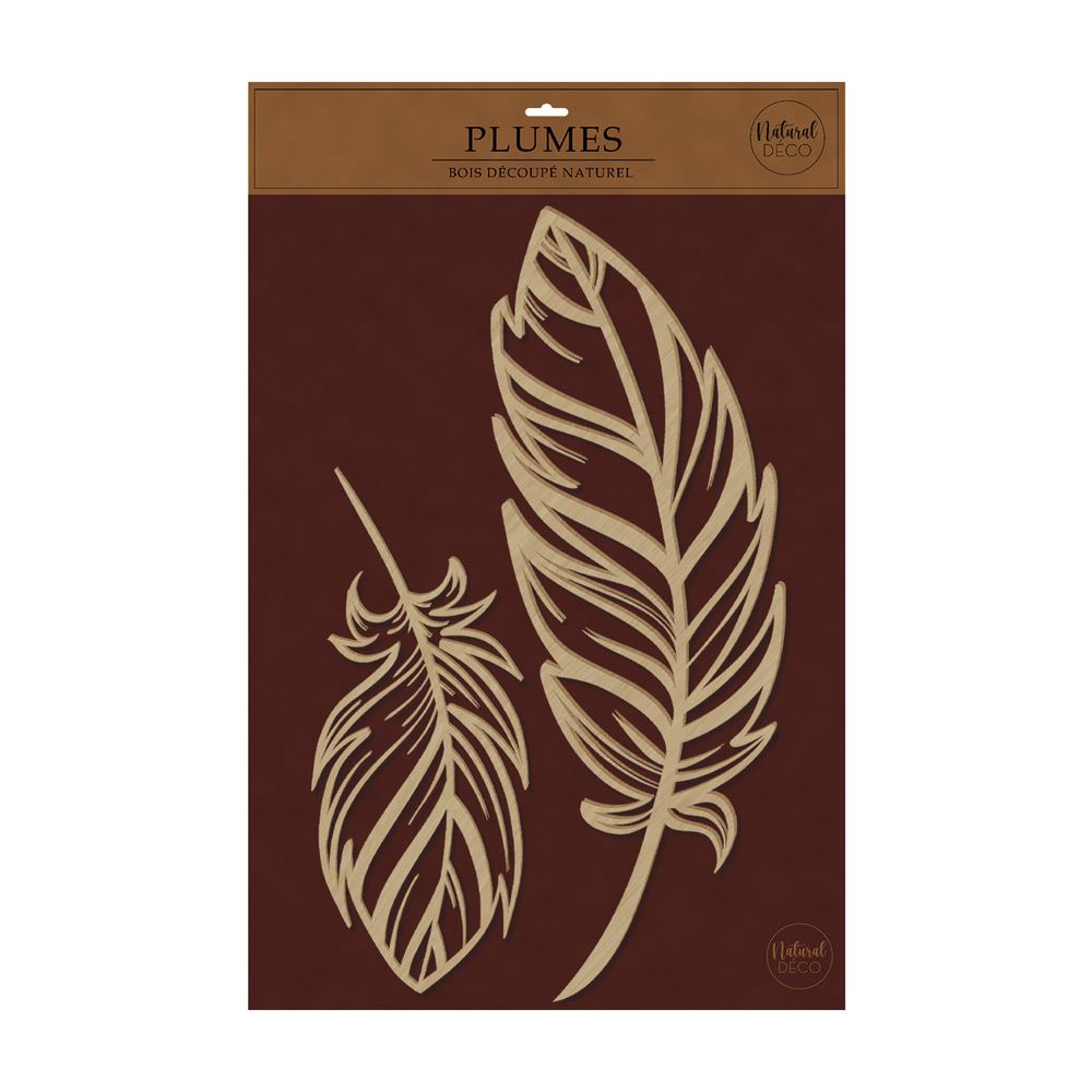 Plumes deco bois