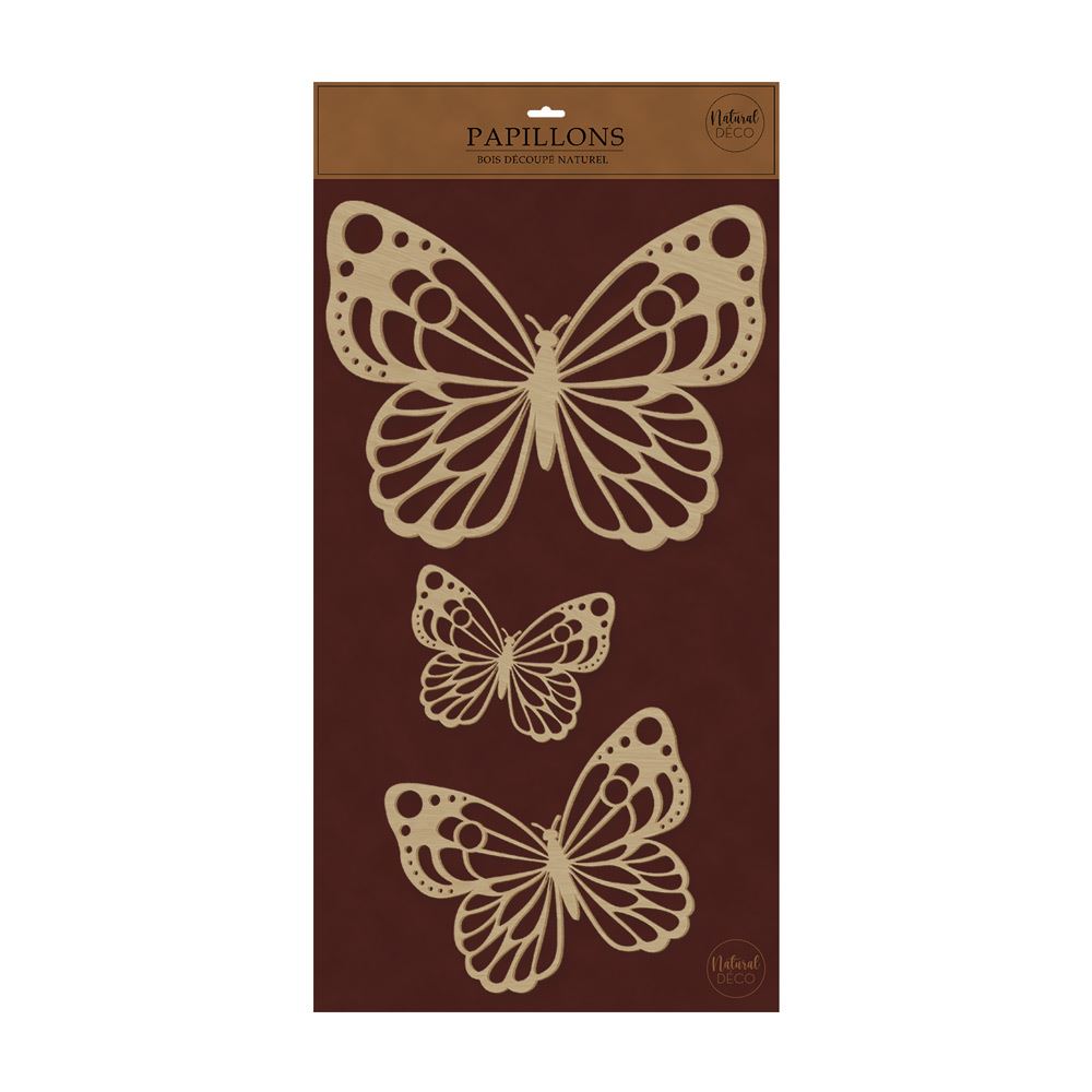 Papillons deco bois