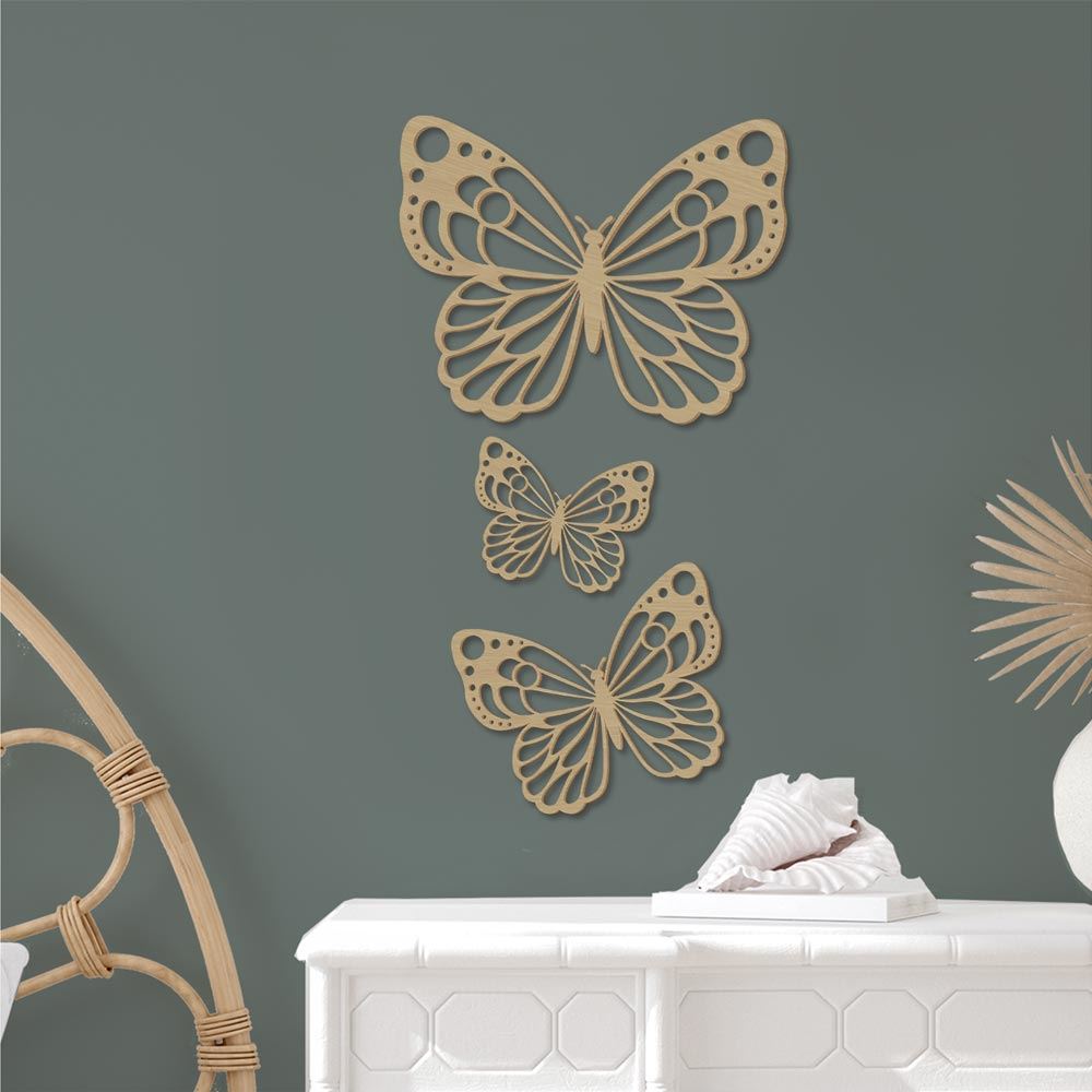 Papillons deco bois