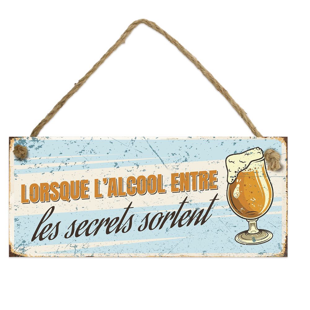 Plaque metal "les secrets sortent"