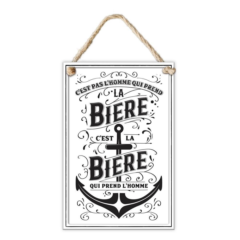 Plaque metal 3d "la biere..."