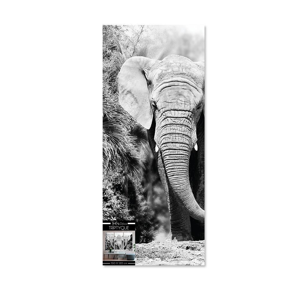 Toiles triptyques elephants 150x120 cm