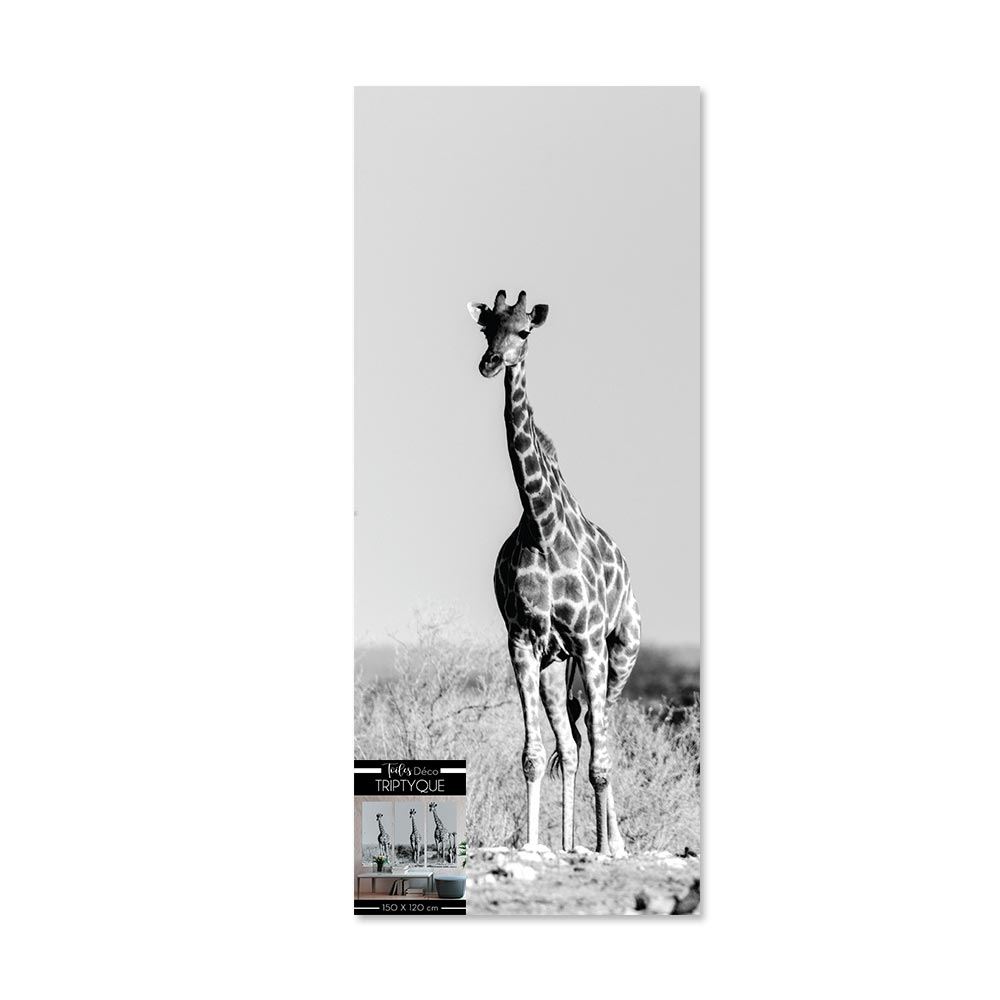 Toiles triptyques girafes 150x120 cm