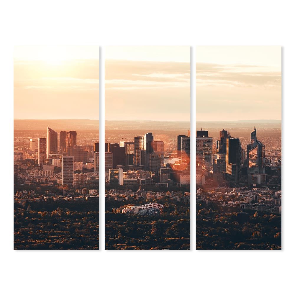 Toiles triptyques building 150x120 cm
