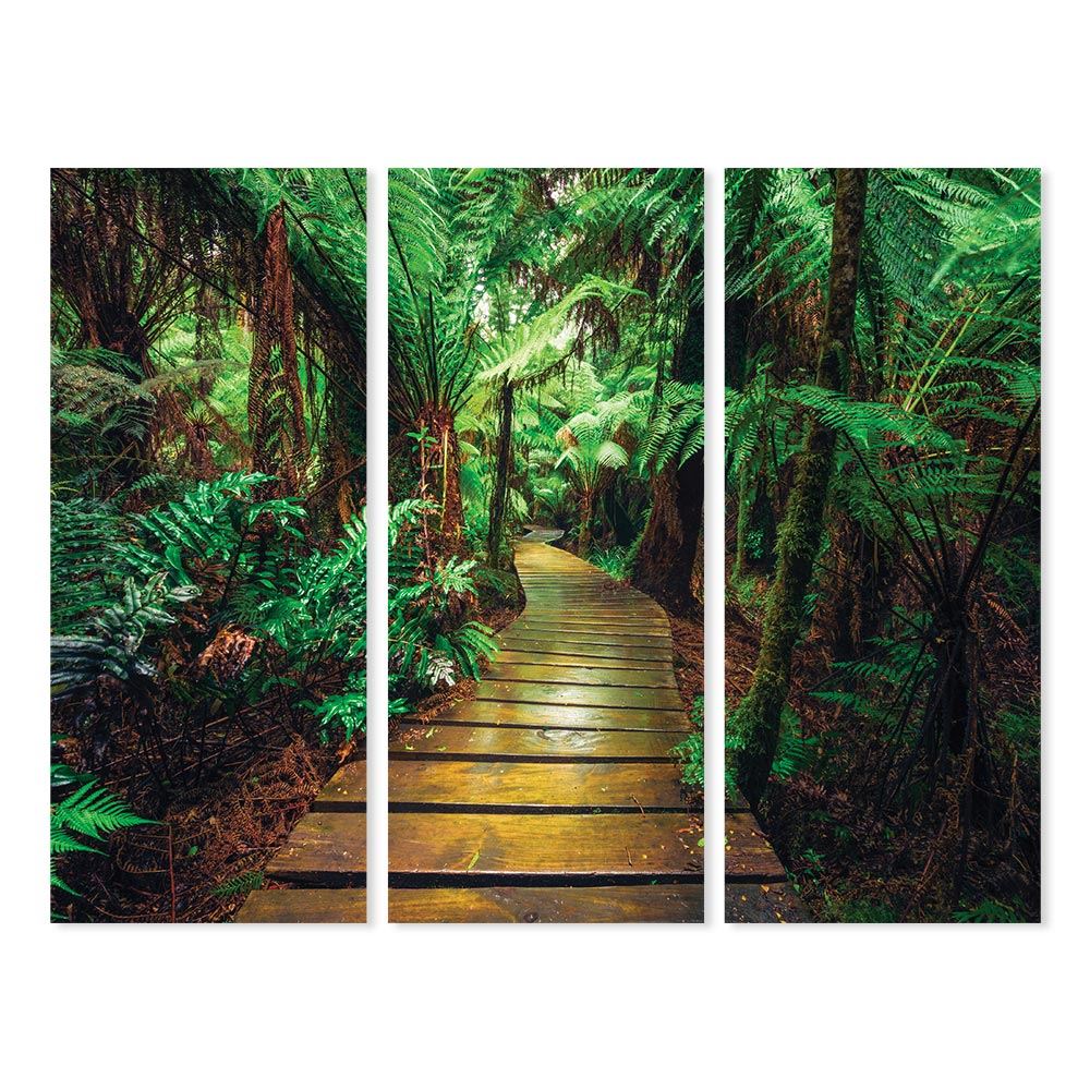 Toiles triptyques chemin tropical 150x120 cm