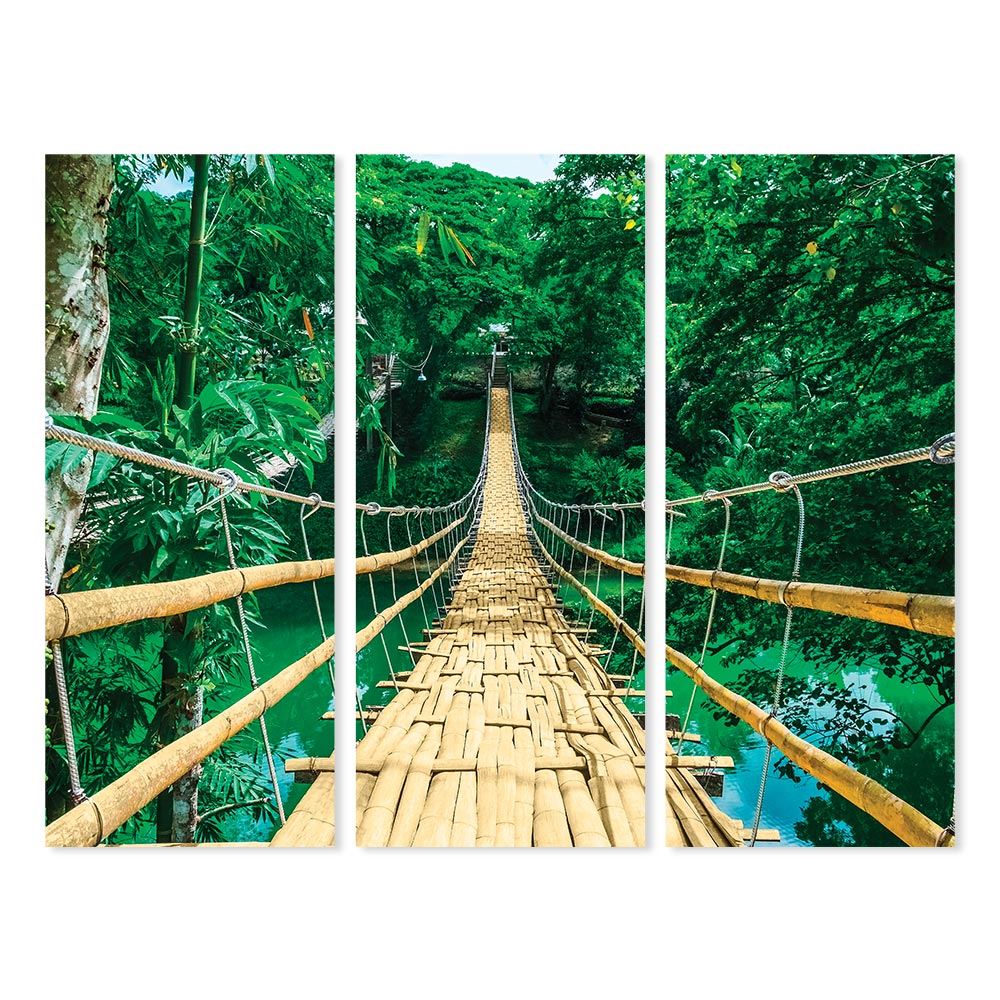 Toiles triptyques passerelle 150x120 cm