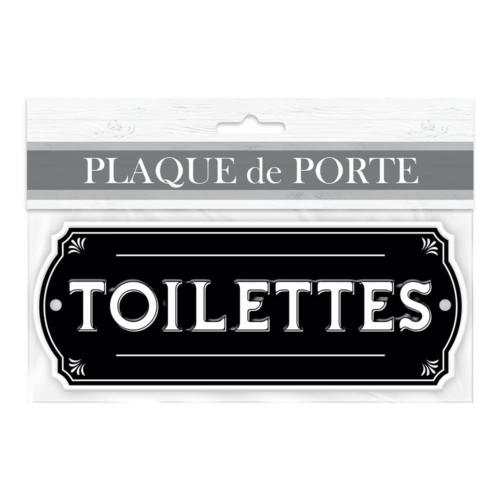 Plaque porte metal "toilettes"