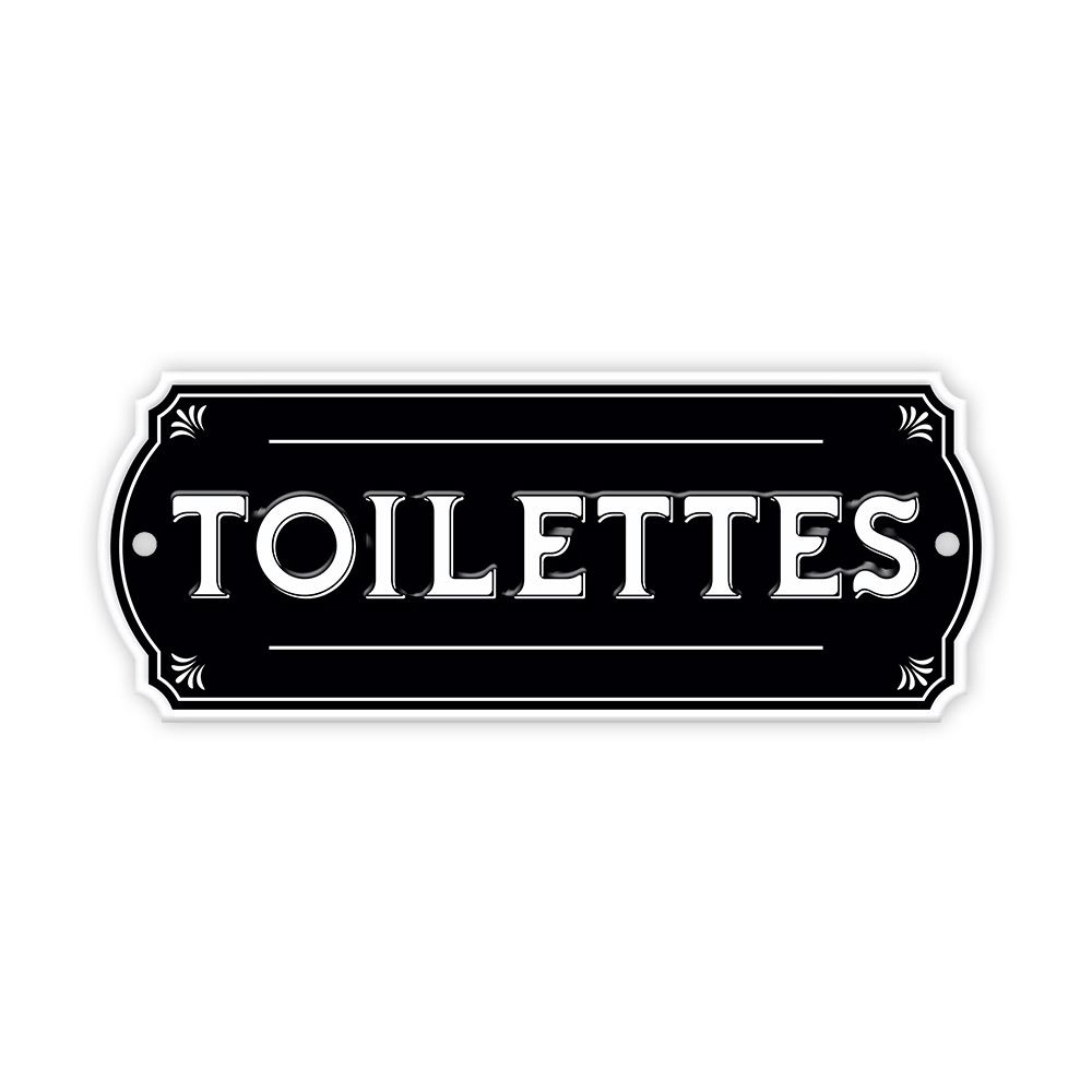 Plaque porte metal "toilettes"