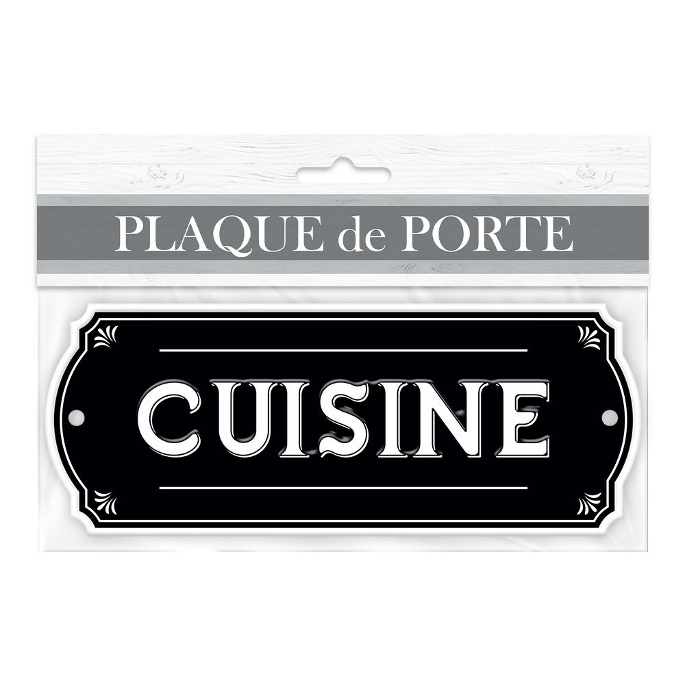 Plaque porte metal "cuisine"