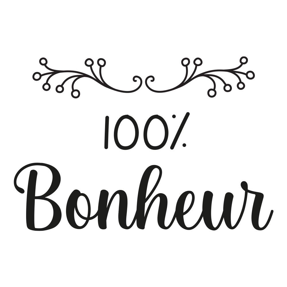 Sticker gm "100% bonheur"