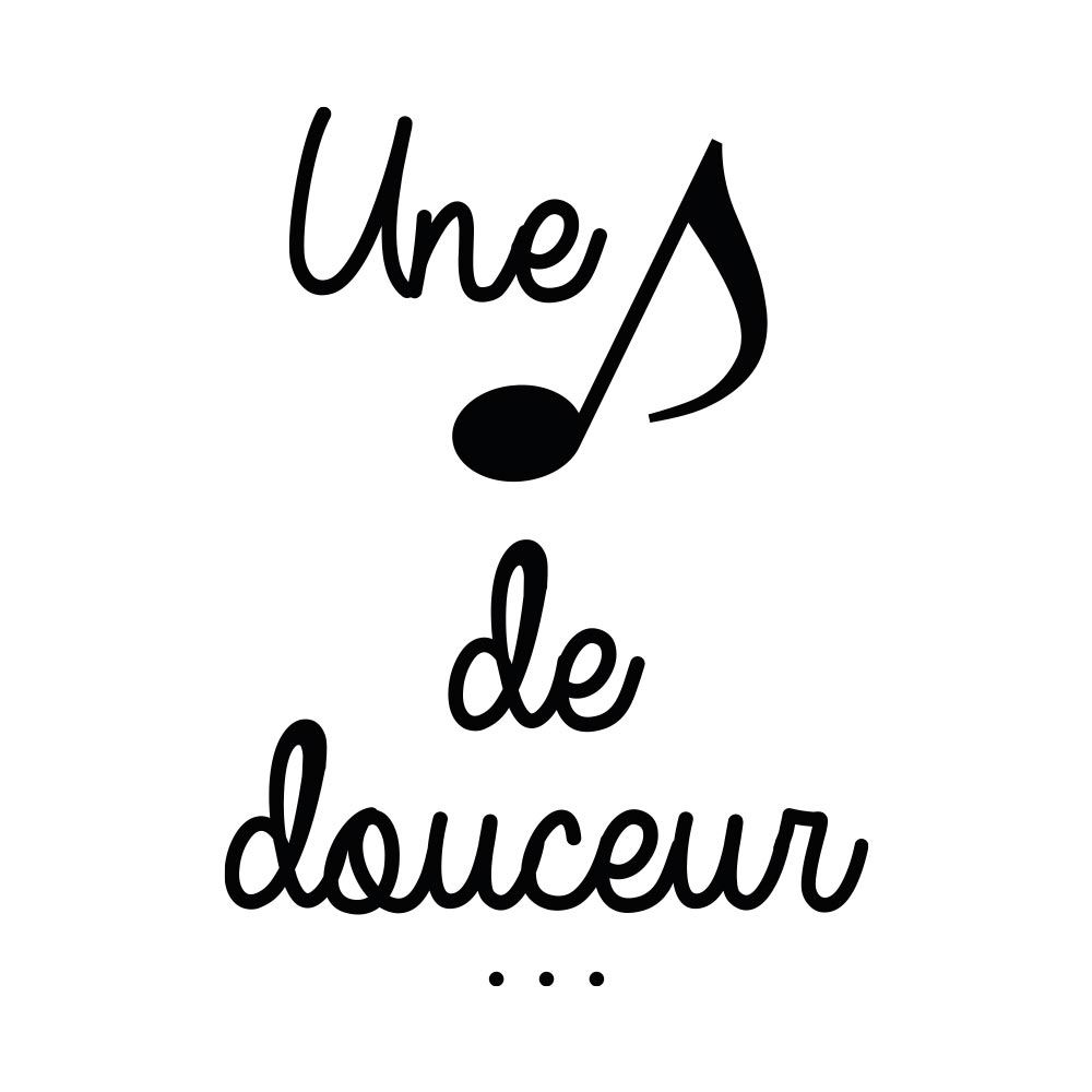 Sticker pm "une note de douceur"