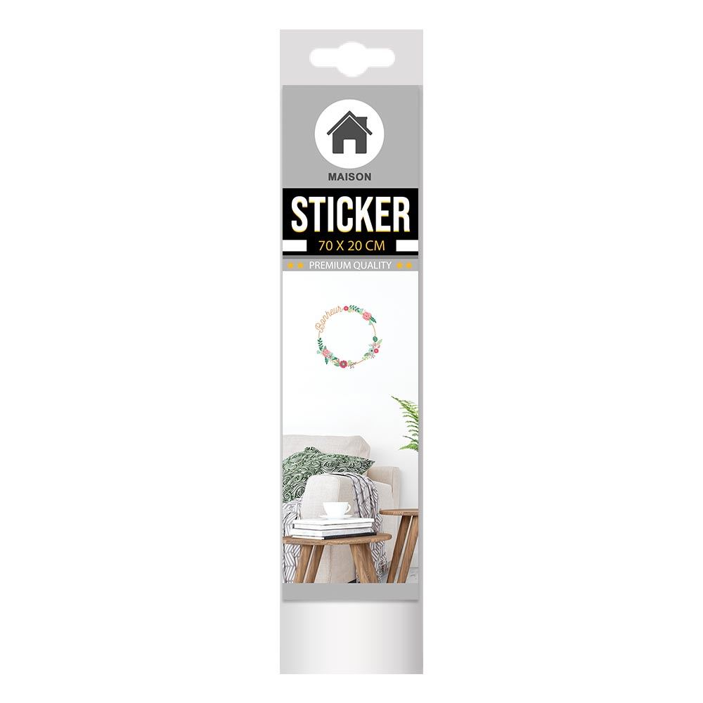 Sticker pm fleurs bonheur