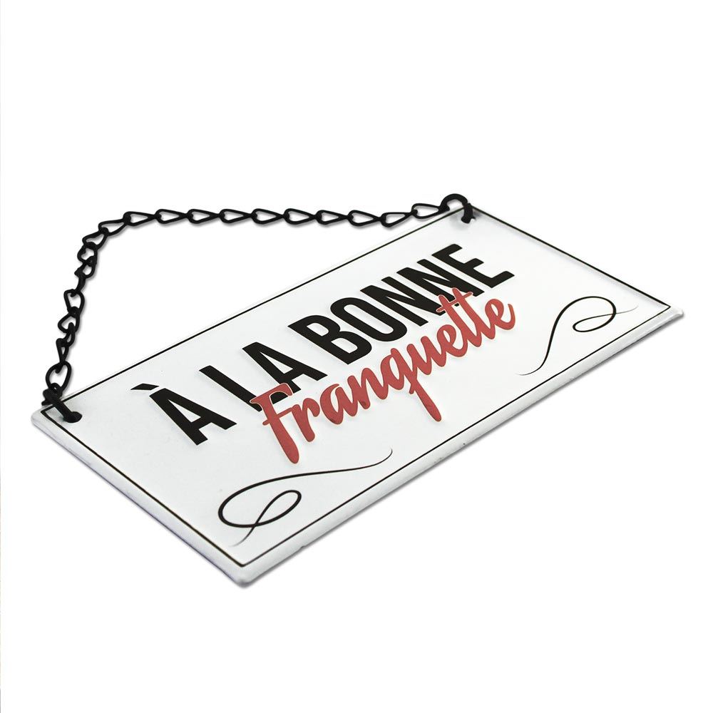 Plaque metal 3d "bonne franquette"