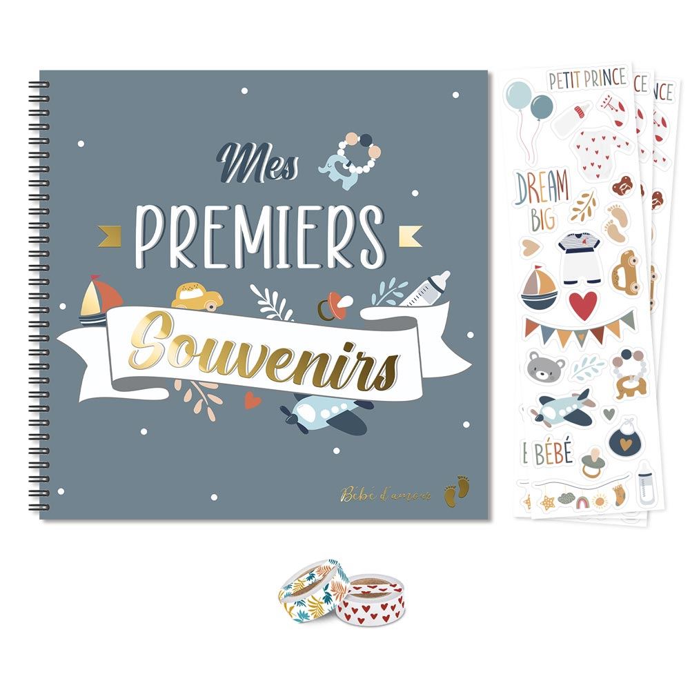 Coffret album photo bebe garcon