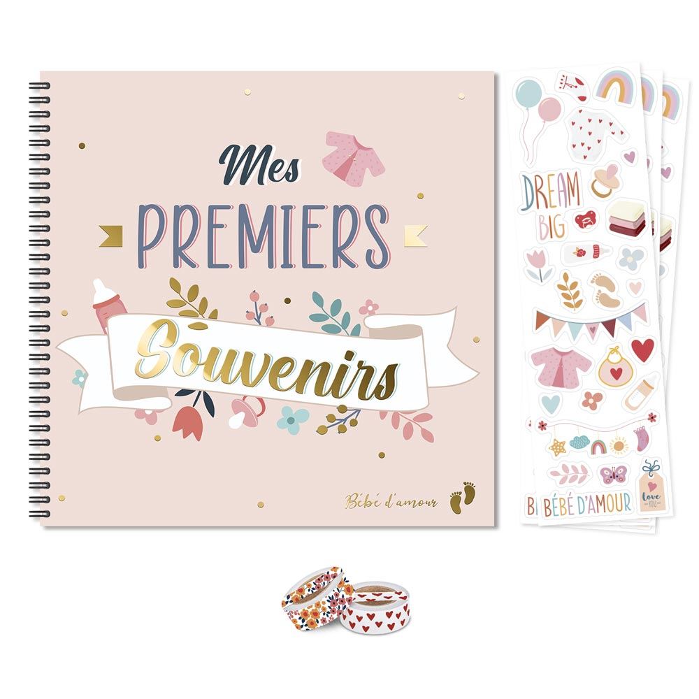 Coffret album photo bebe fille