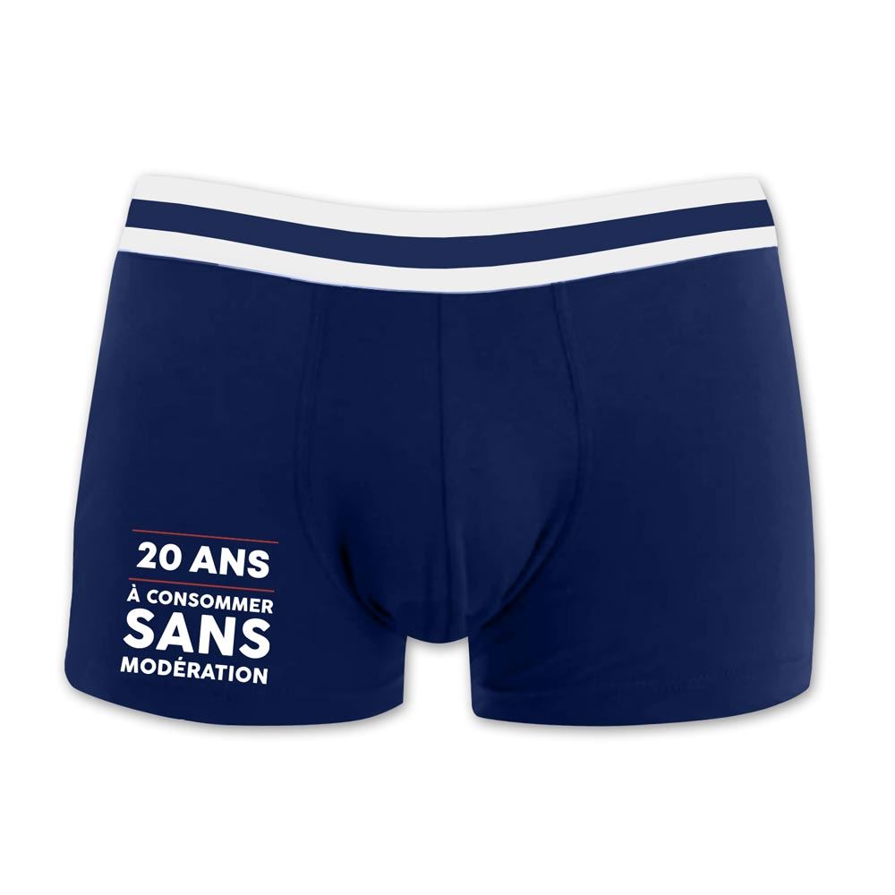 Boxer "20ans a consommer sans moderation" s