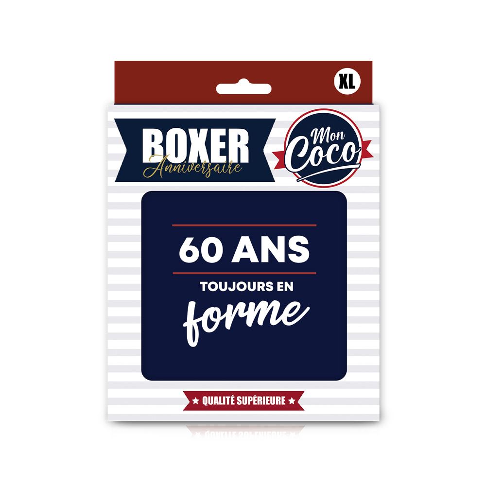 Boxer "60ans toujours en forme" xl